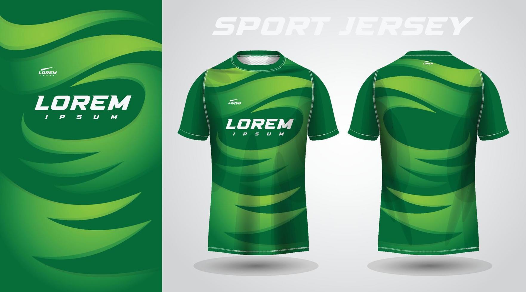 green shirt sport jersey design vector