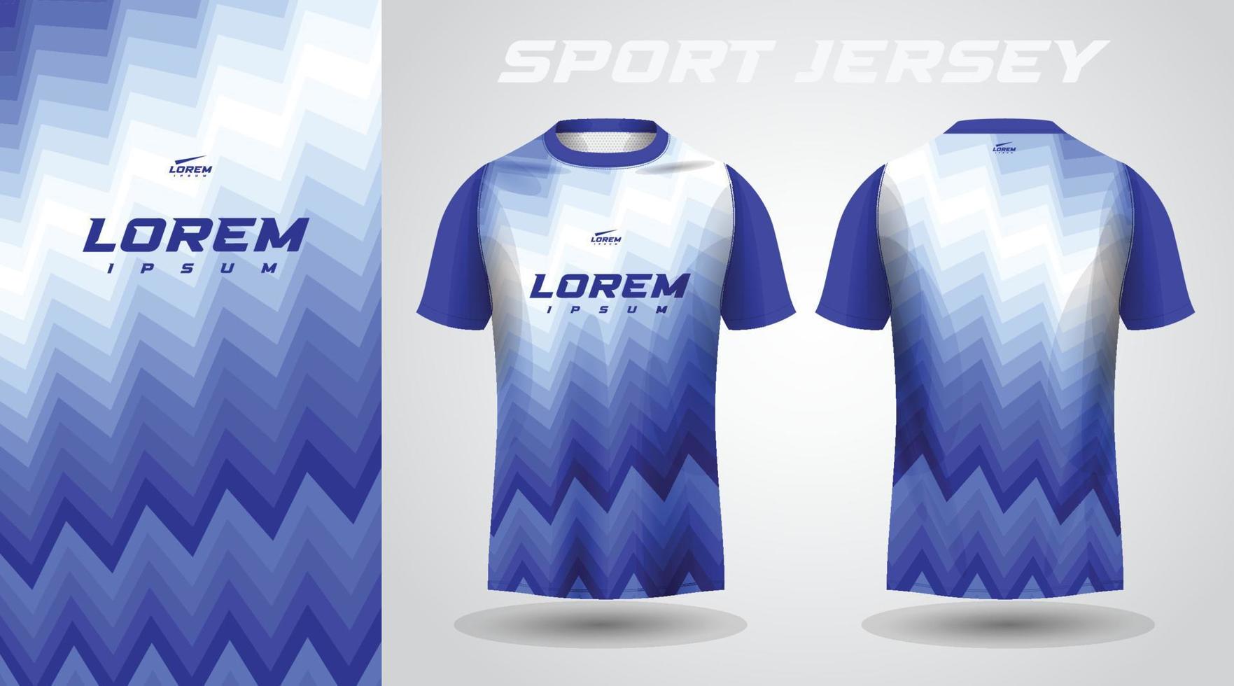 blue t-shirt sport jersey design vector