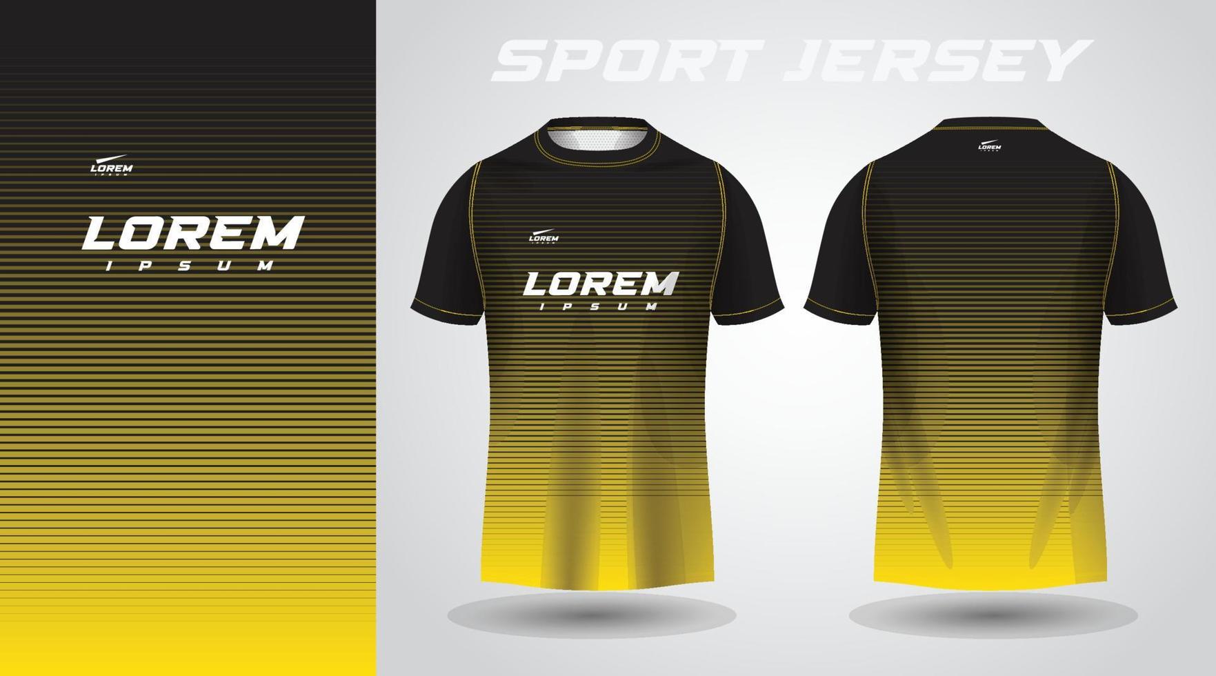 yellow shirt sport jersey design vector