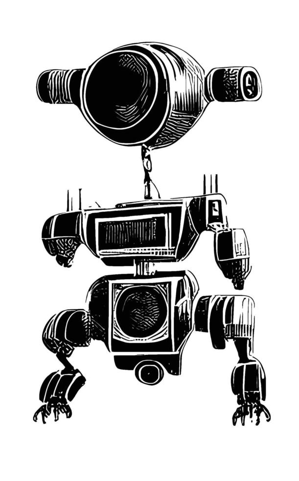 Robot Concept Art Assets Sci-Fri Collection Vol. 1 vector