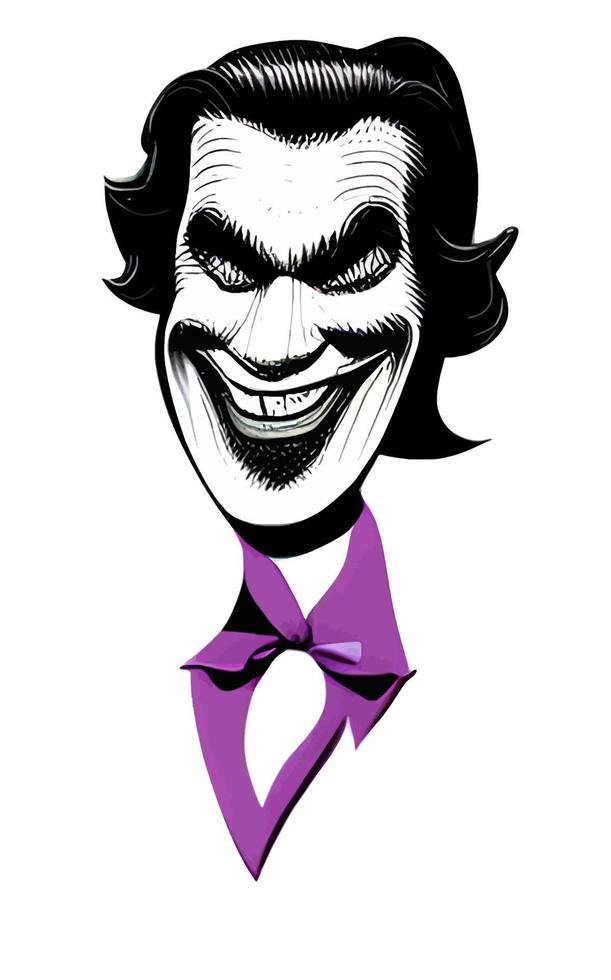 Joker Comic Portrait Halloween Collection Vol1 vector