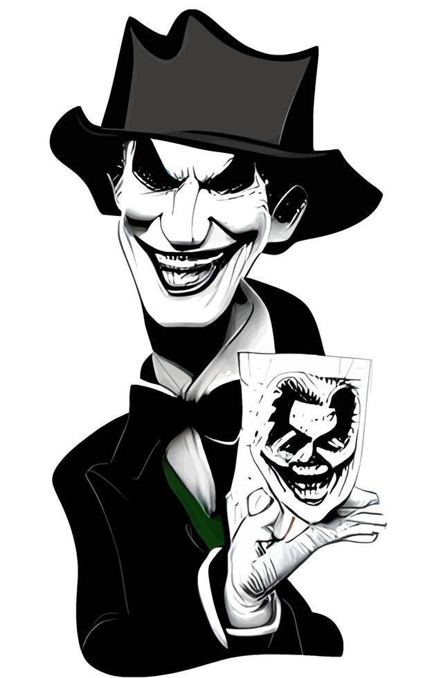 Joker Comic Portrait Halloween Collection Vol1 vector