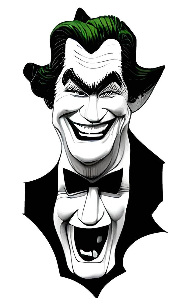 Joker Comic Portrait Halloween Collection Vol1 vector