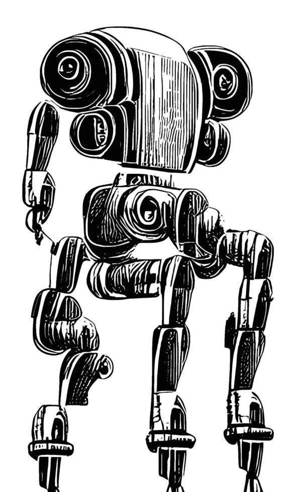 Robot Concept Art Assets Sci-Fri Collection Vol. 1 vector