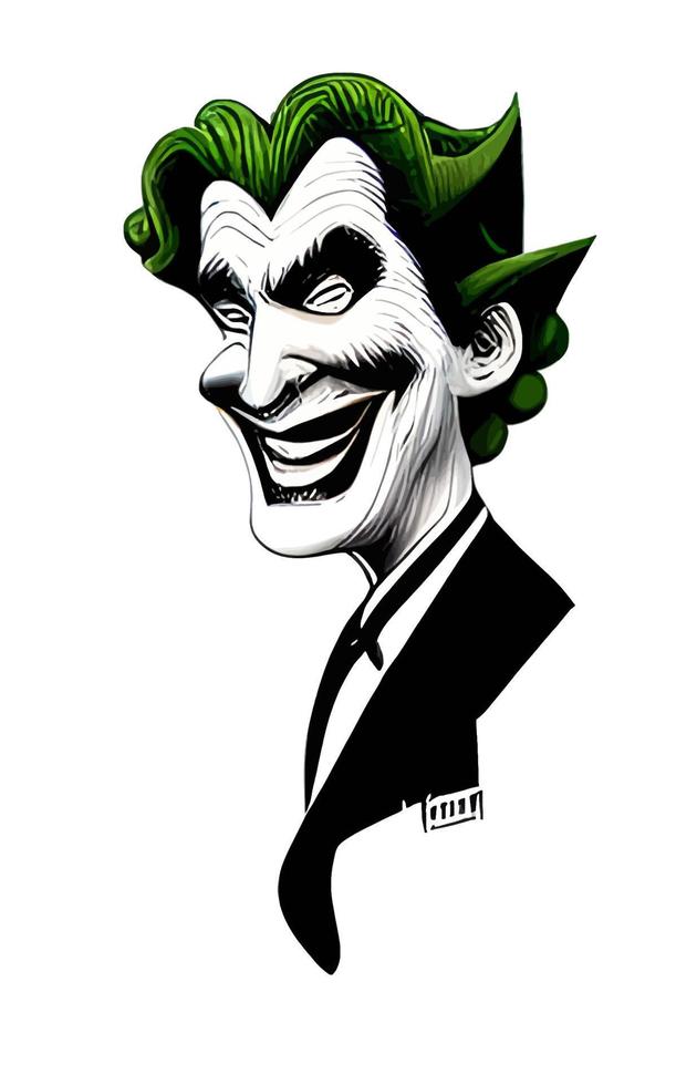 Joker Comic Portrait Halloween Collection Vol1 vector