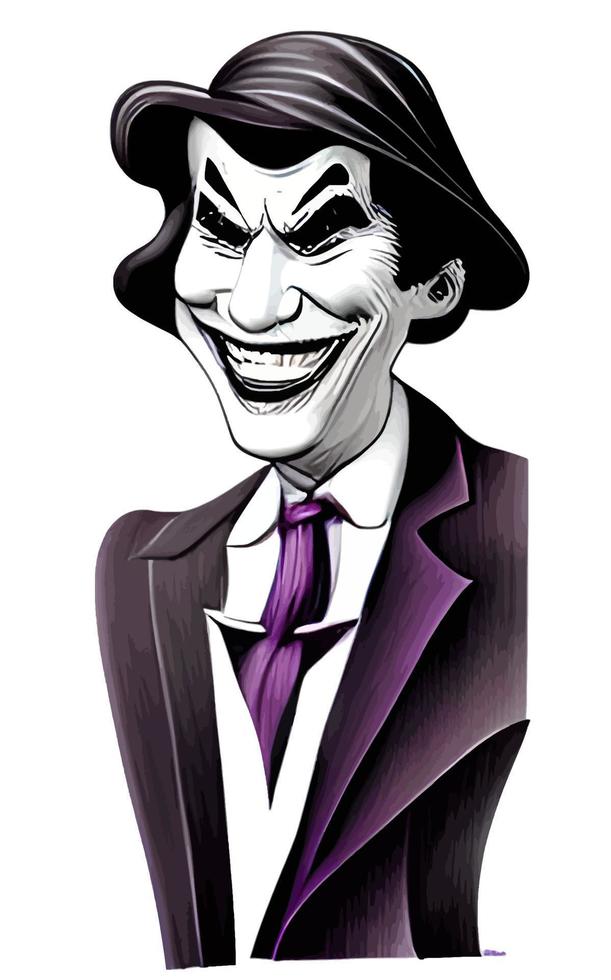 Joker Comic Portrait Halloween Collection Vol1 vector