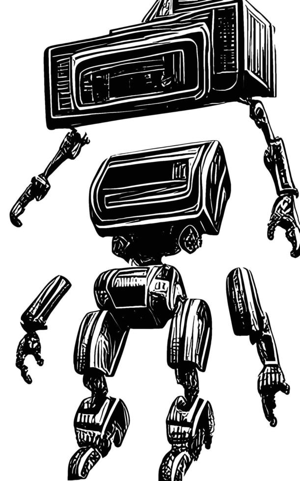 Robot Concept Art Assets Sci-Fri Collection Vol. 1 vector