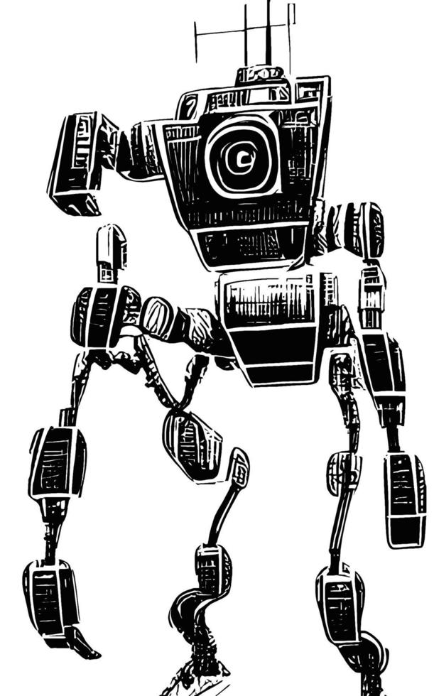 Robot Concept Art Assets Sci-Fri Collection Vol. 1 vector