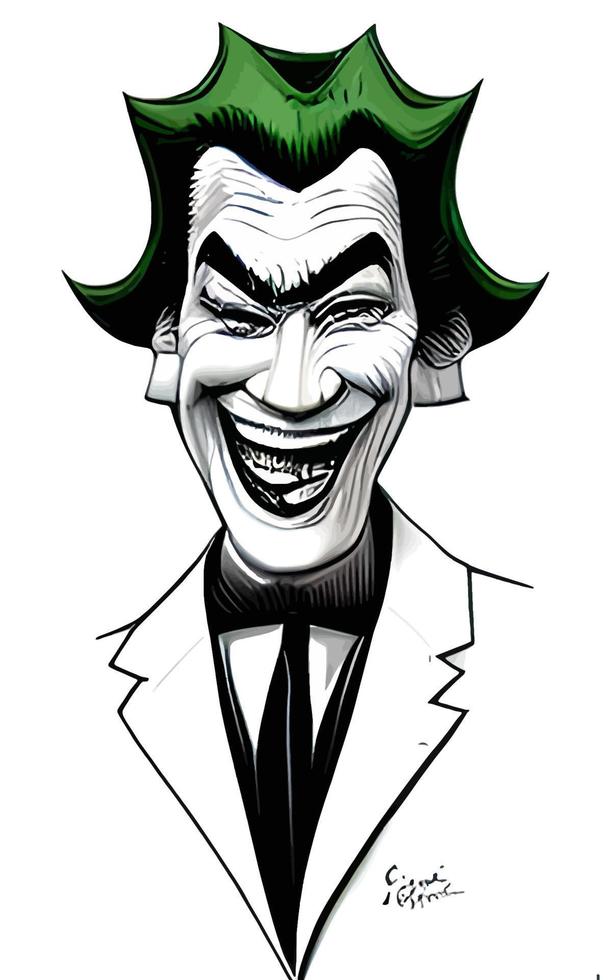 Joker Comic Portrait Halloween Collection Vol1 vector