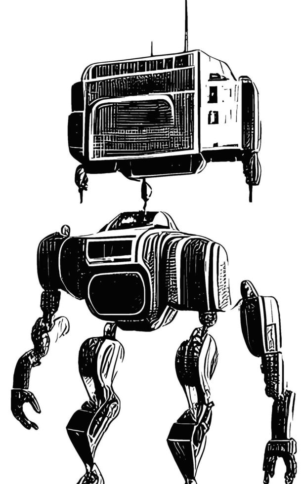 Robot Concept Art Assets Sci-Fri Collection Vol. 1 vector