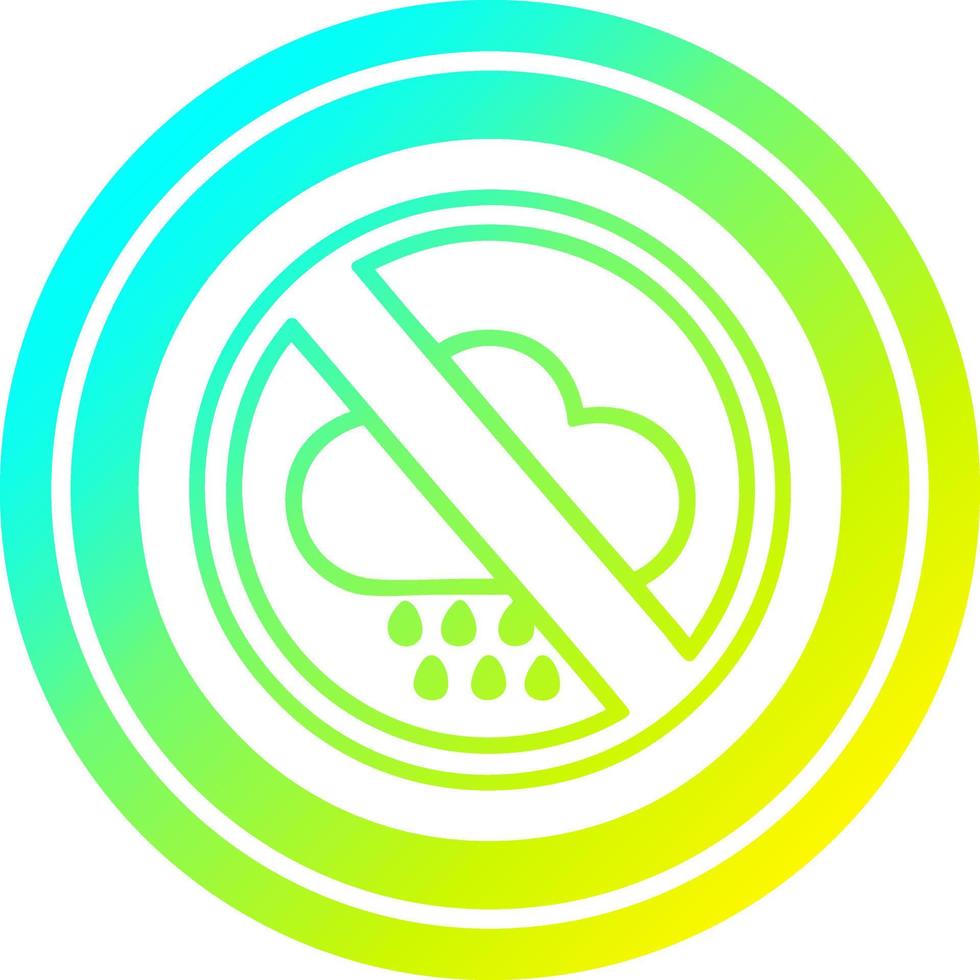 no bad weather circular in cold gradient spectrum vector