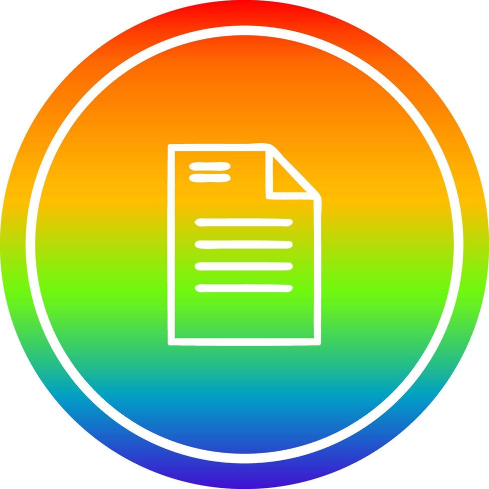 official document circular in rainbow spectrum vector