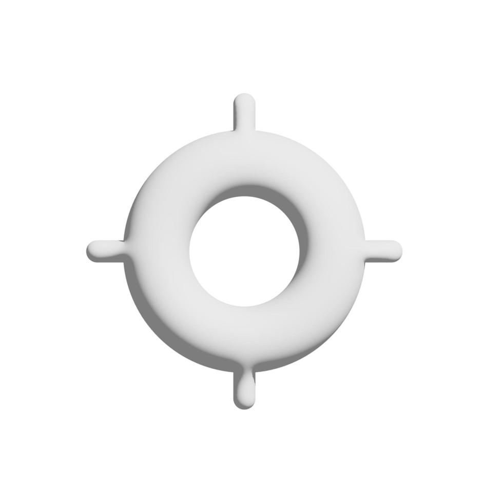 Current location icon 3d isolated on white background Paper art style photo
