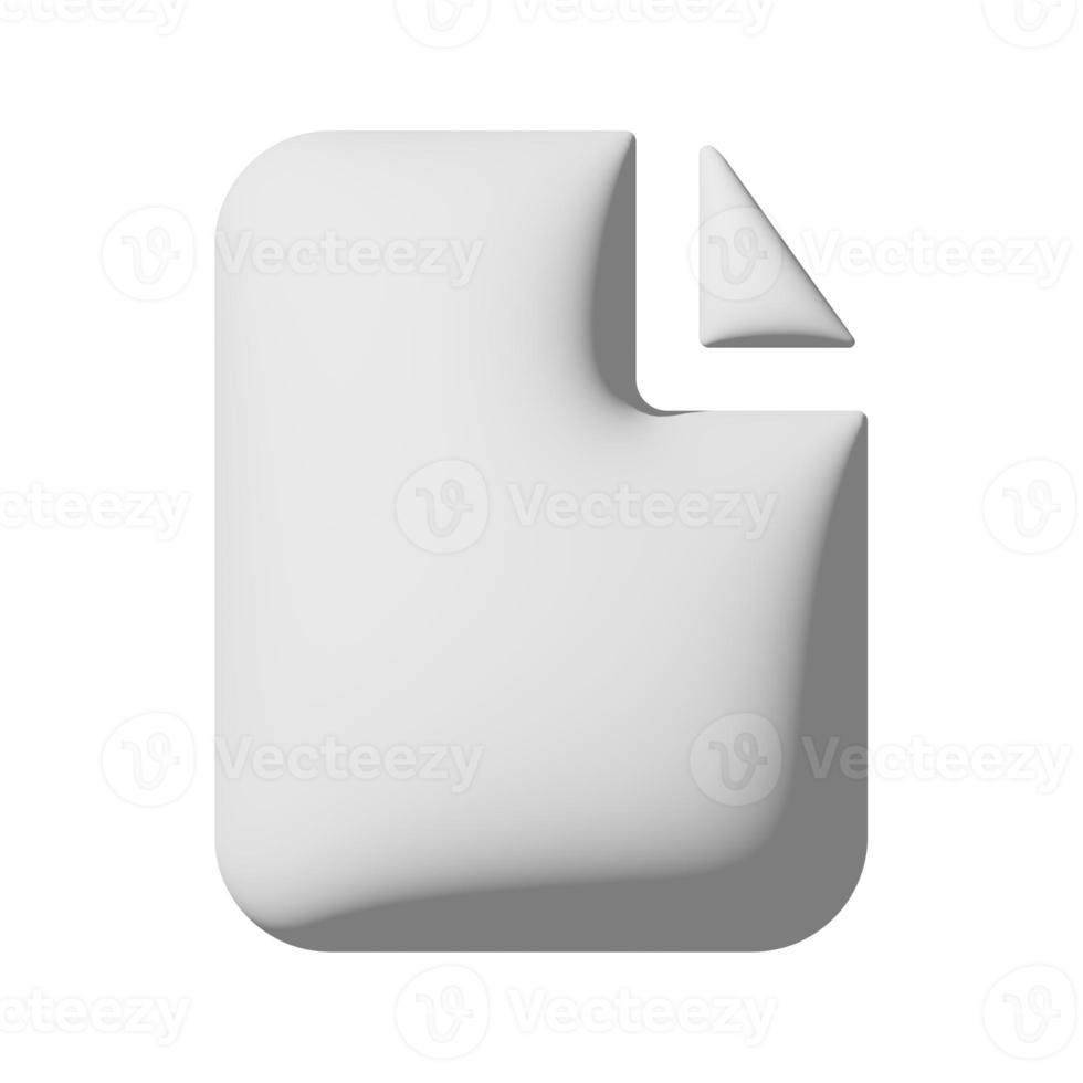 File icon 3d isolated on white background photo