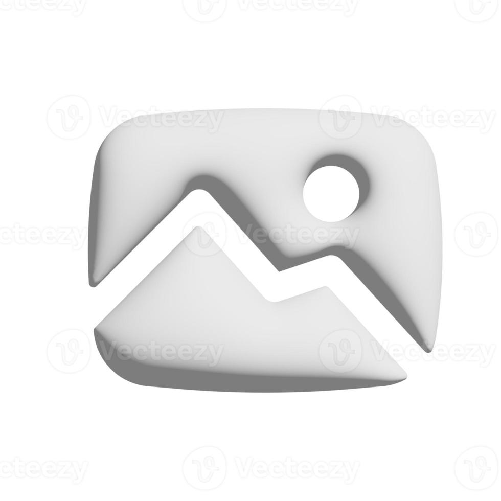 Image icon 3d isolated on white background photo