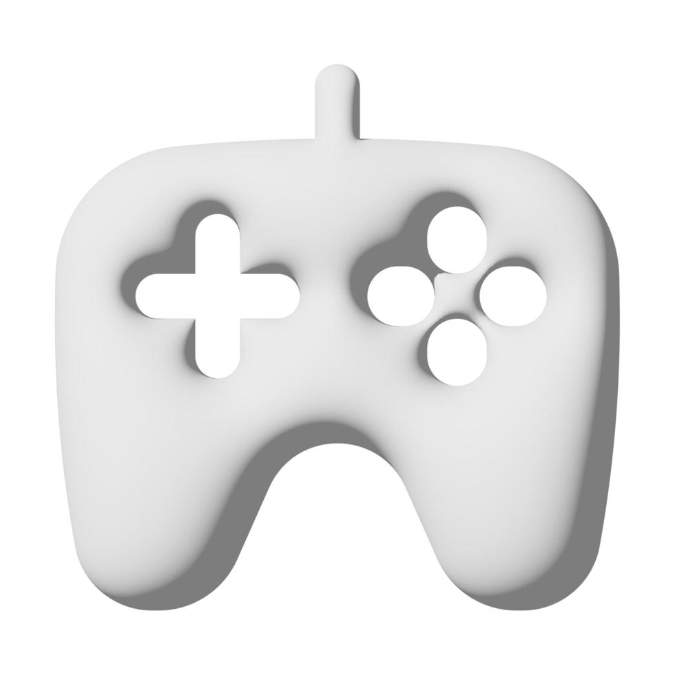 Game pad icon 3d isolated on white background photo