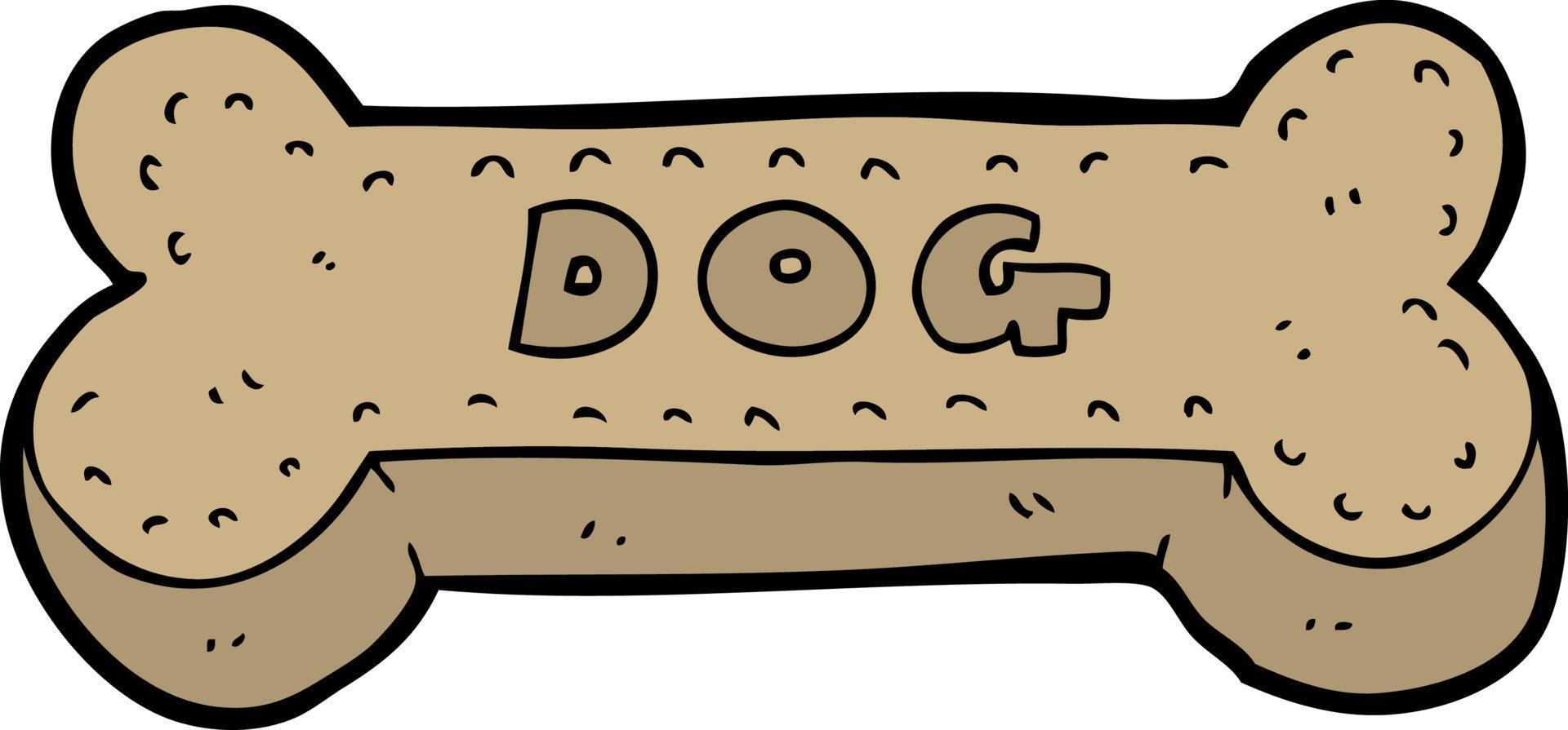 cartoon dog biscuit vector