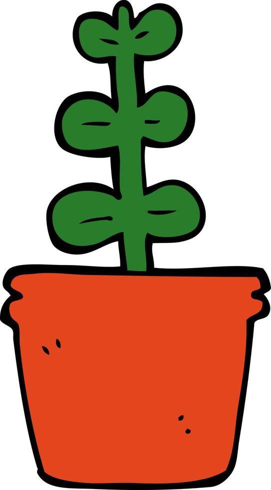 cartoon house plant vector