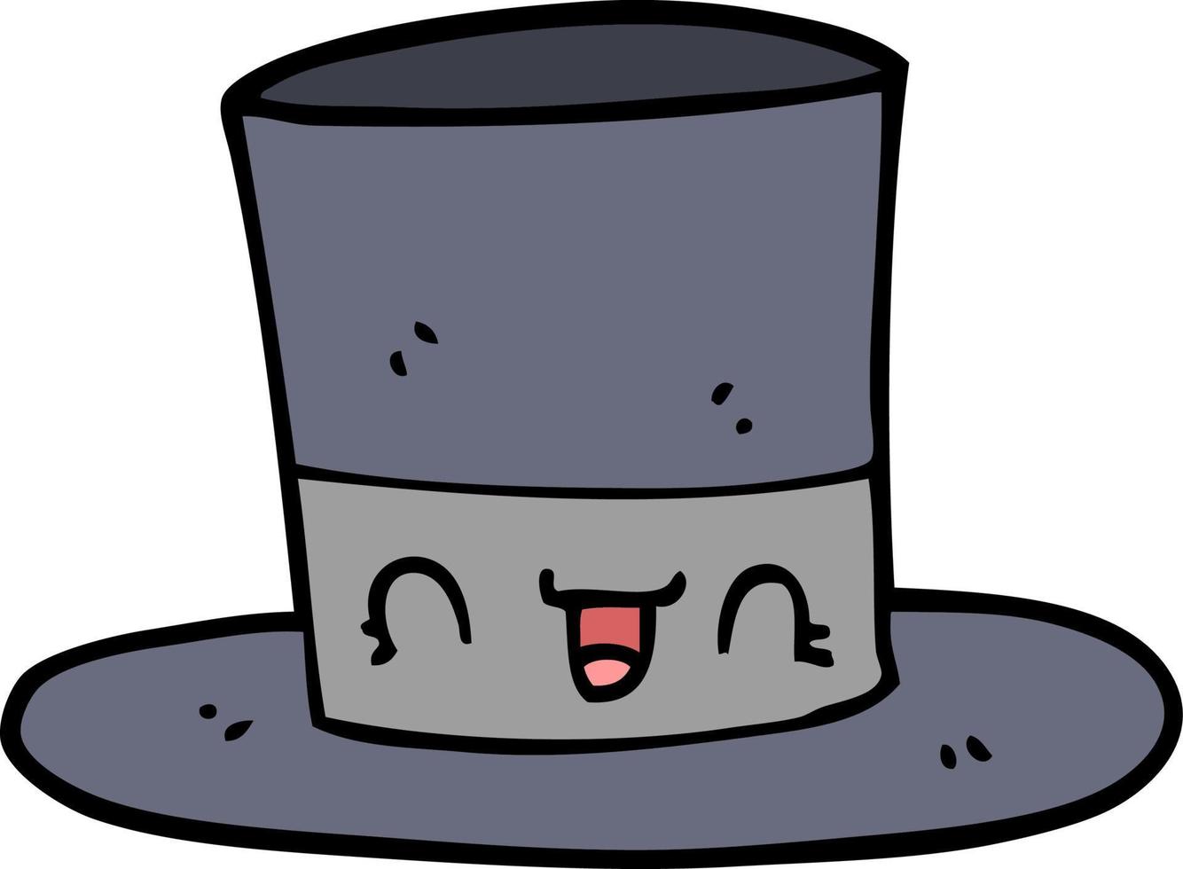 cartoon top hat vector