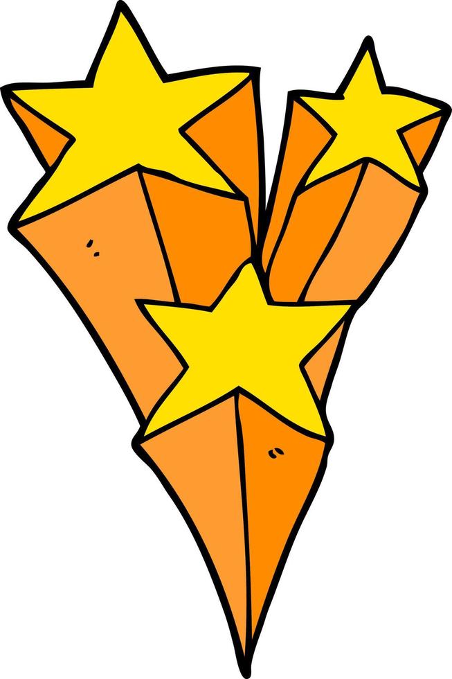 estrellas fugaces de dibujos animados vector