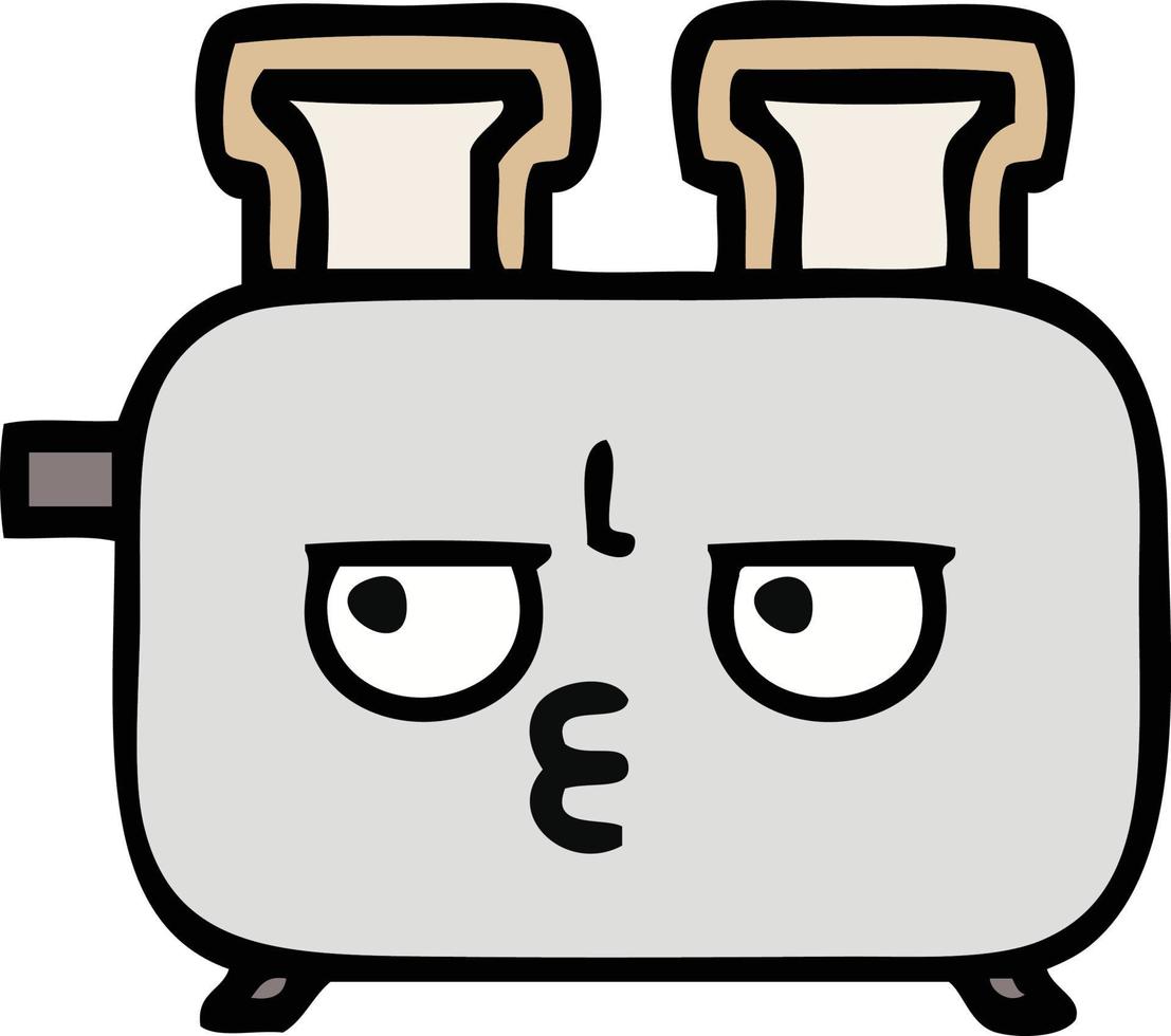 cute cartoon of a toaster vector