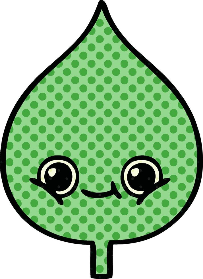 comic book style cartoon expressional leaf vector