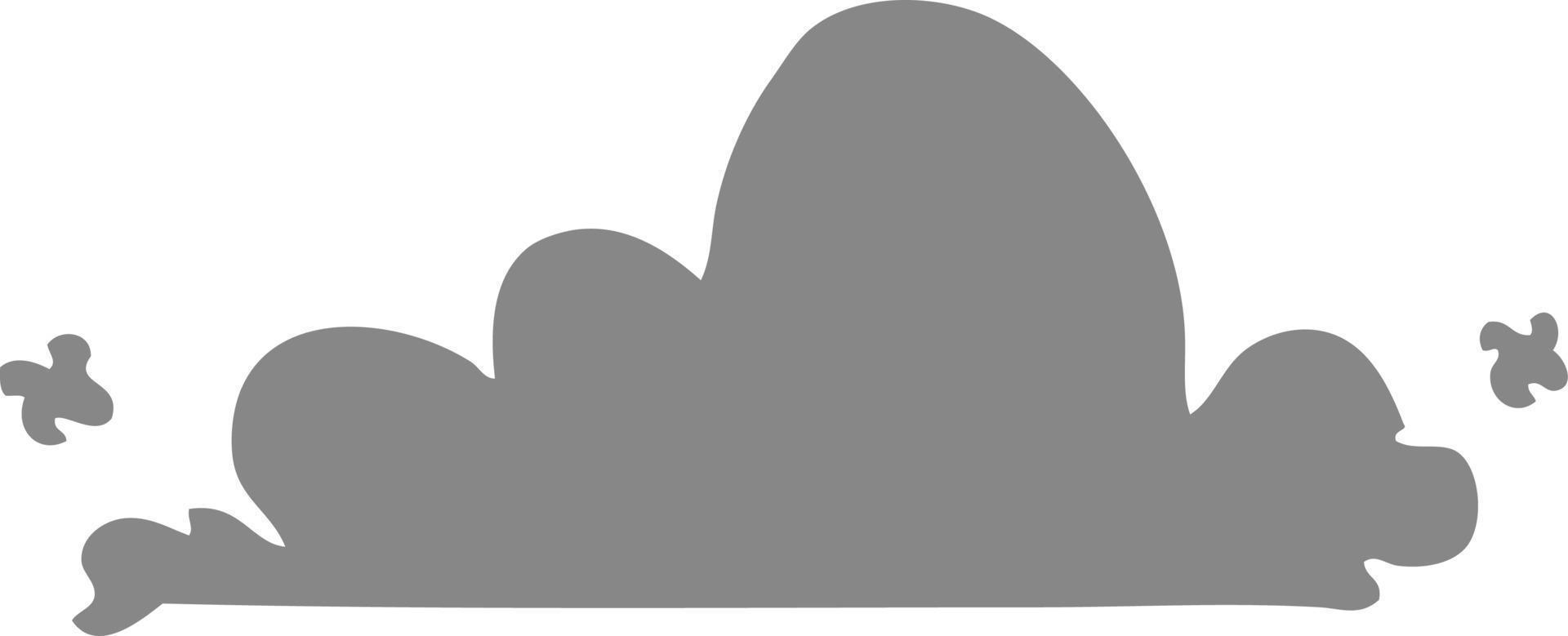 cartoon doodle of a white cloud vector