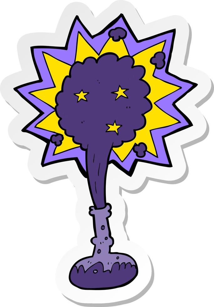 sticker of a cartoon potion vector