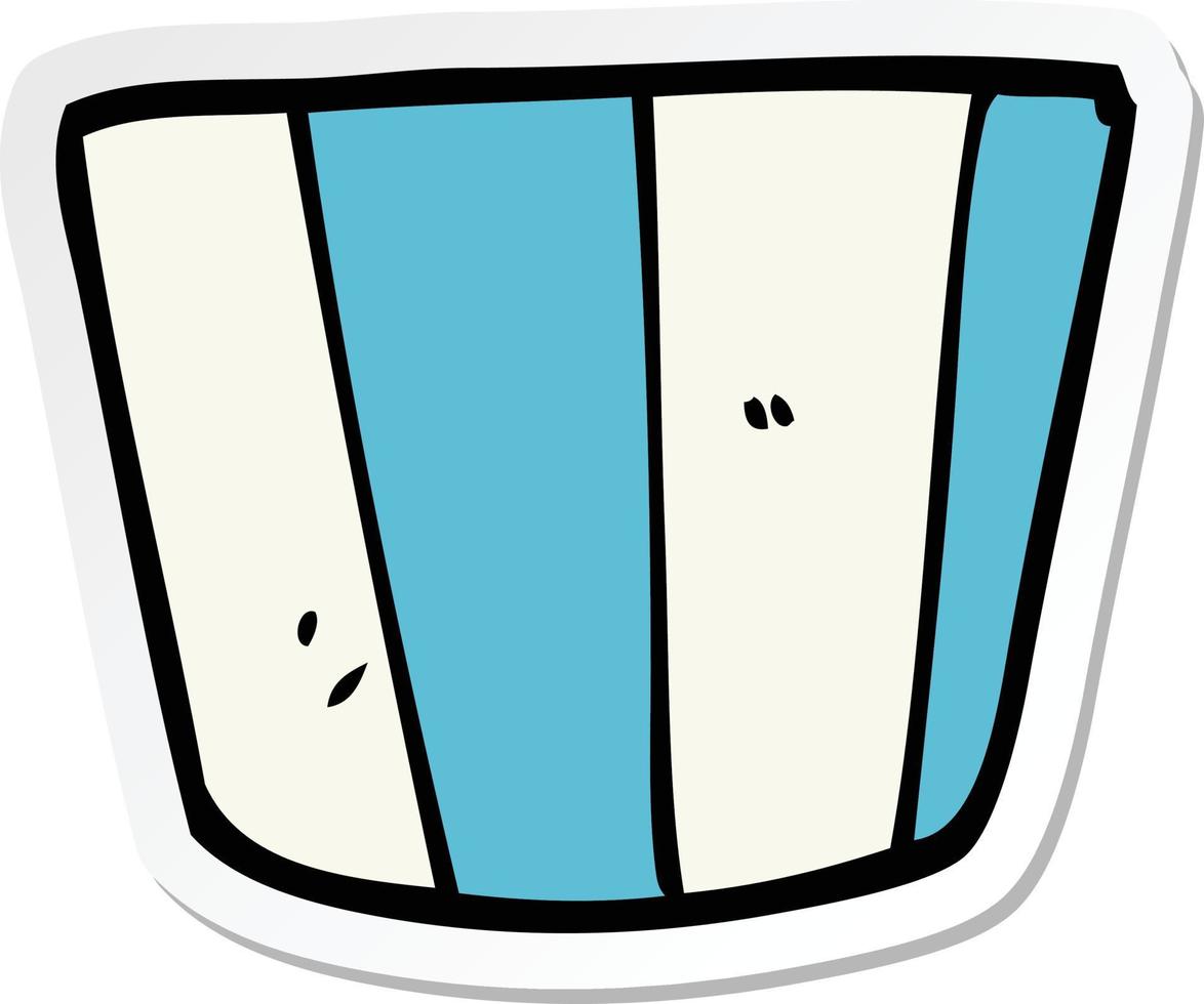 sticker of a cartoon pot vector