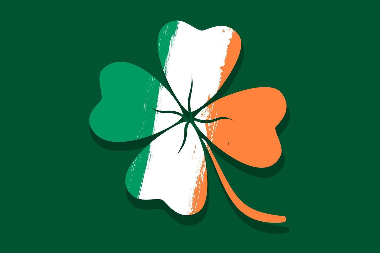 Lucky clover like Irish flag vector