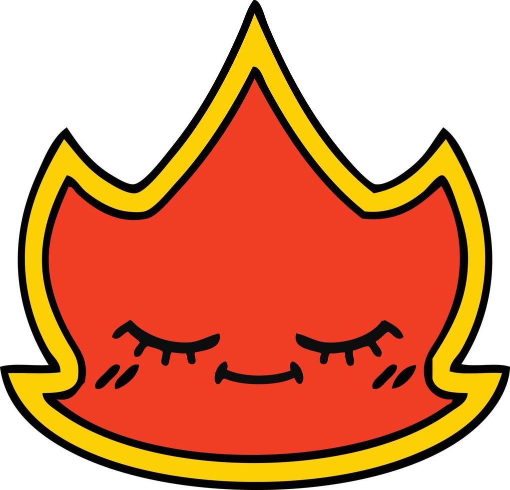 cute cartoon fire vector