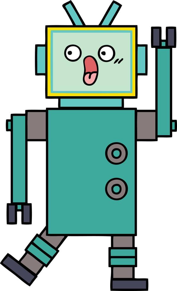 cute cartoon robot vector