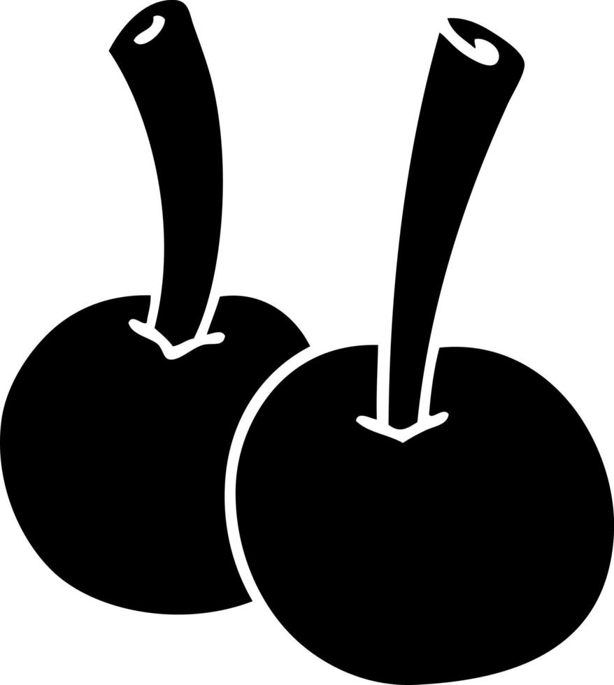 quirky flat symbol cherries vector