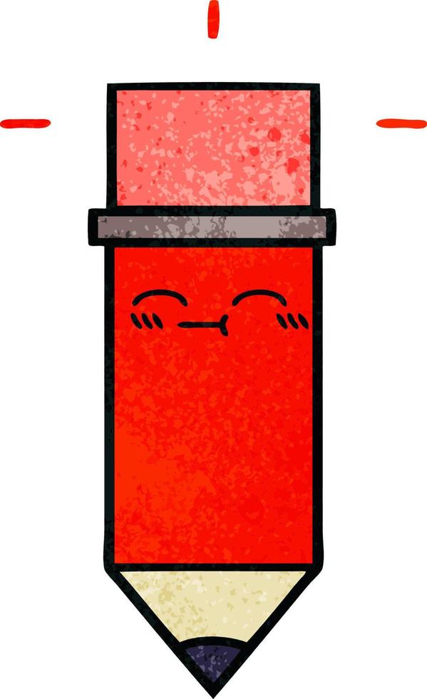 retro grunge texture cartoon pencil vector