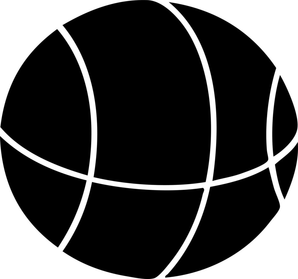 flat symbol basket ball vector