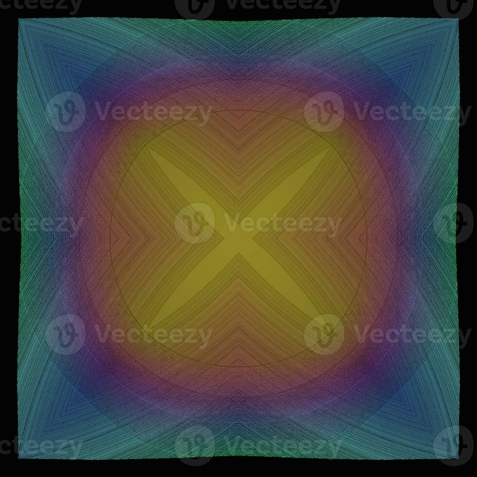 Unique repetition texture details 3D design ornament black background photo