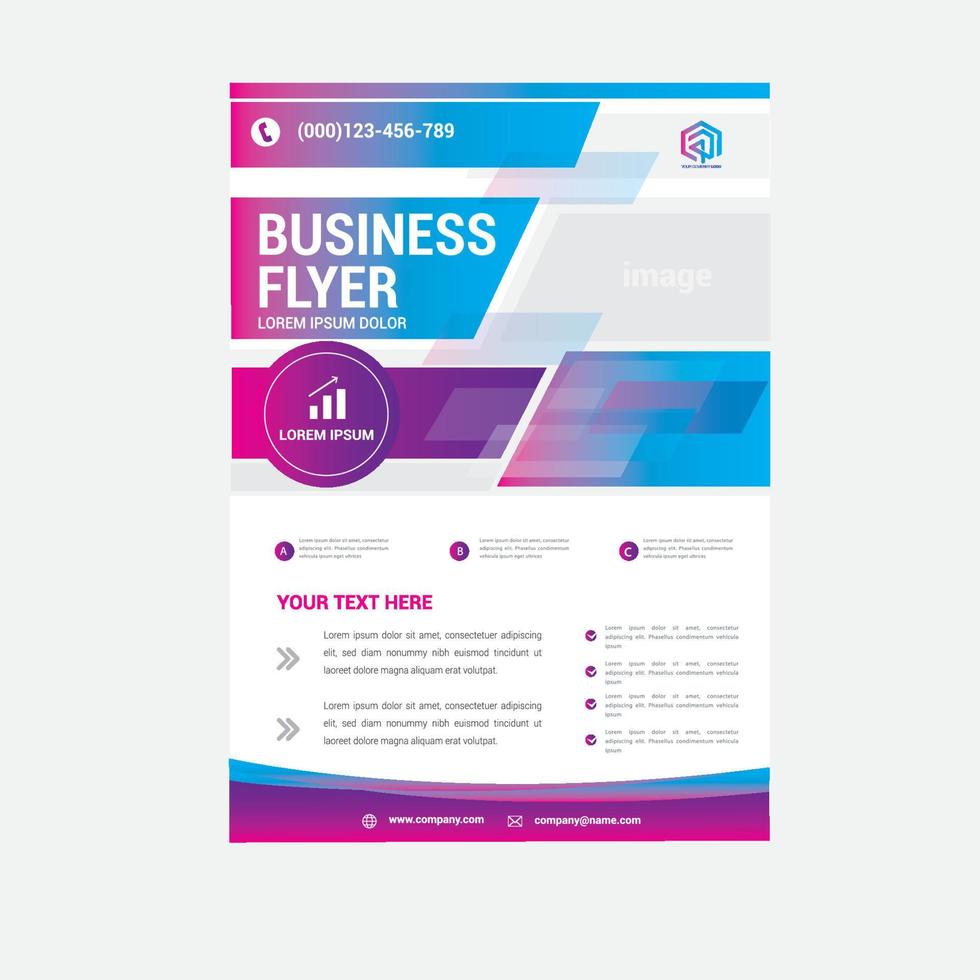 Corporate business flyer cover template design a4 size. vector