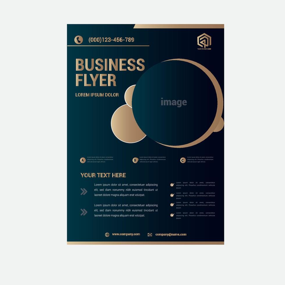 Corporate business flyer cover template design a4 size. vector