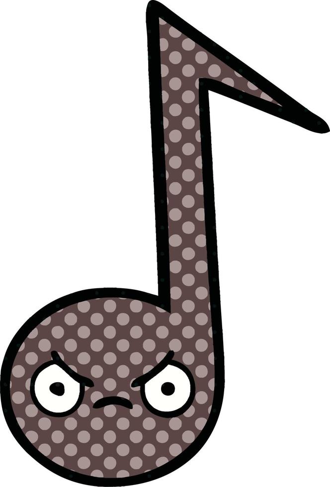 comic book style cartoon musical note vector