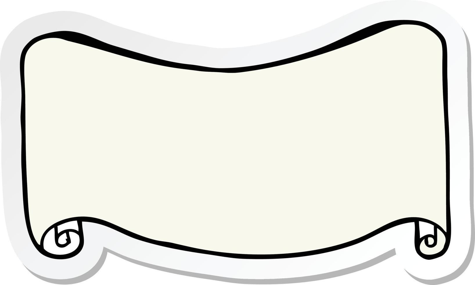 sticker of a cartoon banner vector