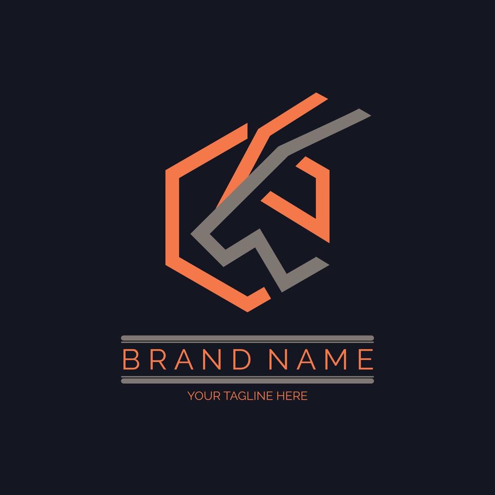 Ibex mountain goat hexagonal line style  logo template design for brand or company and other vector