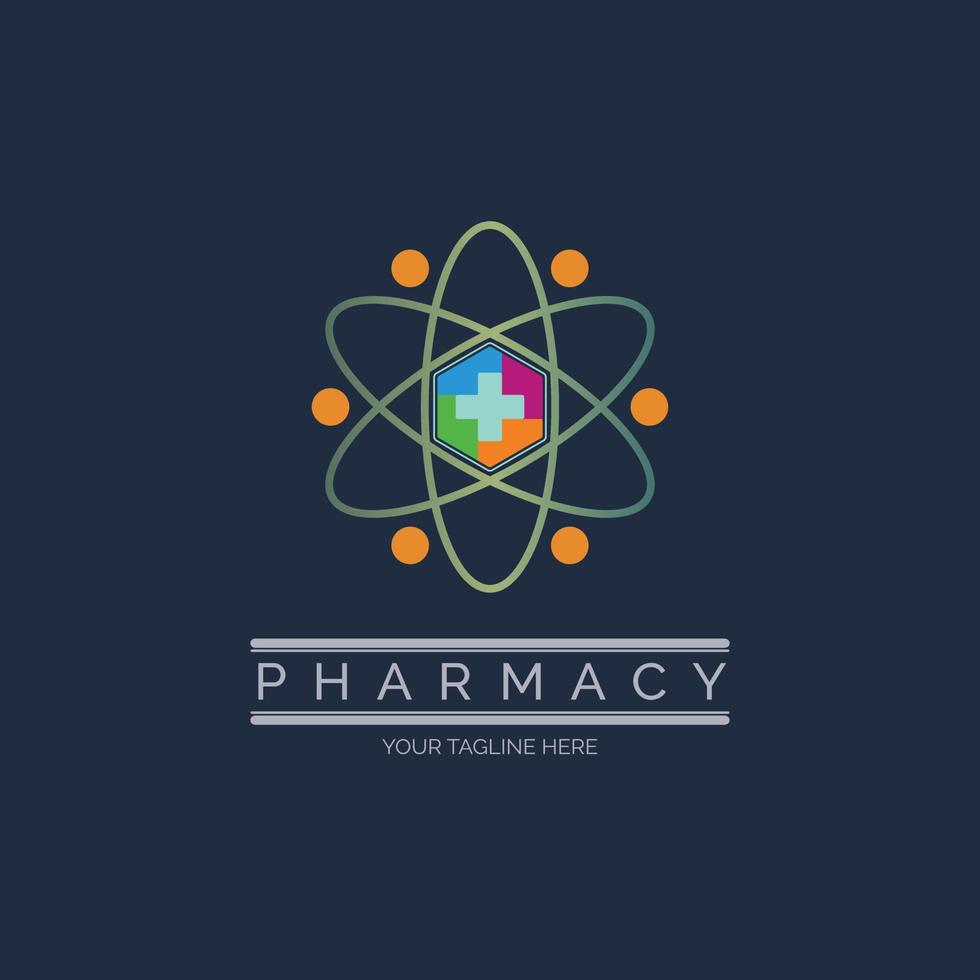hospital pharmacy cross modern logo template design for brand or company and other vector