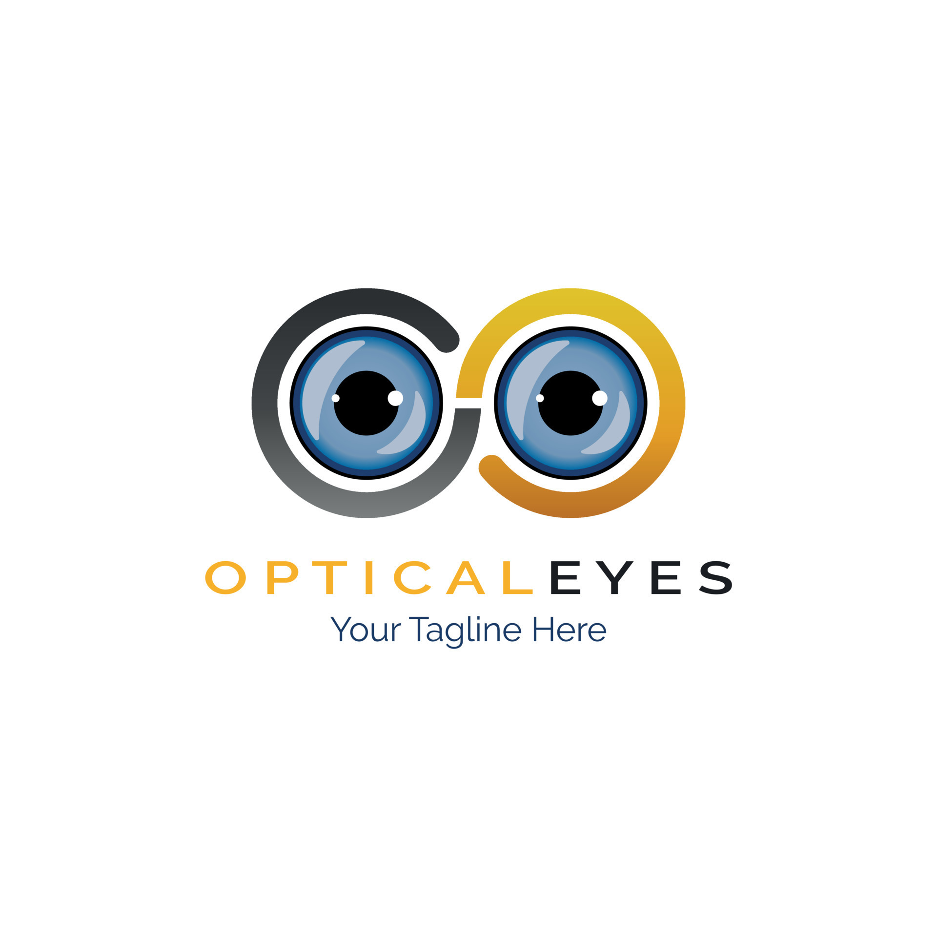 optical eye glass modern logo design template for brand or company and other 10477126 Vector Art