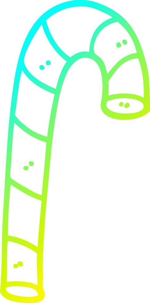 cold gradient line drawing cartoon pink candy cane vector