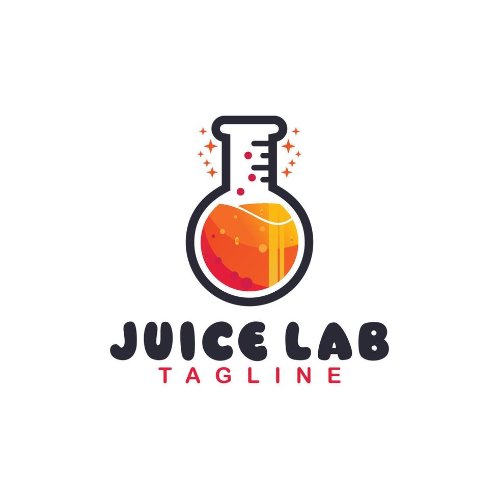 Fruit orange lab logo design gradient vector