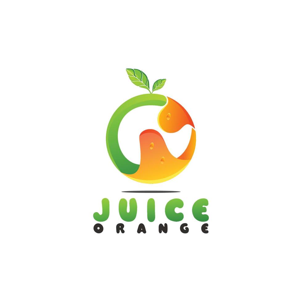 Logo illustration juice gradient colorful style. vector