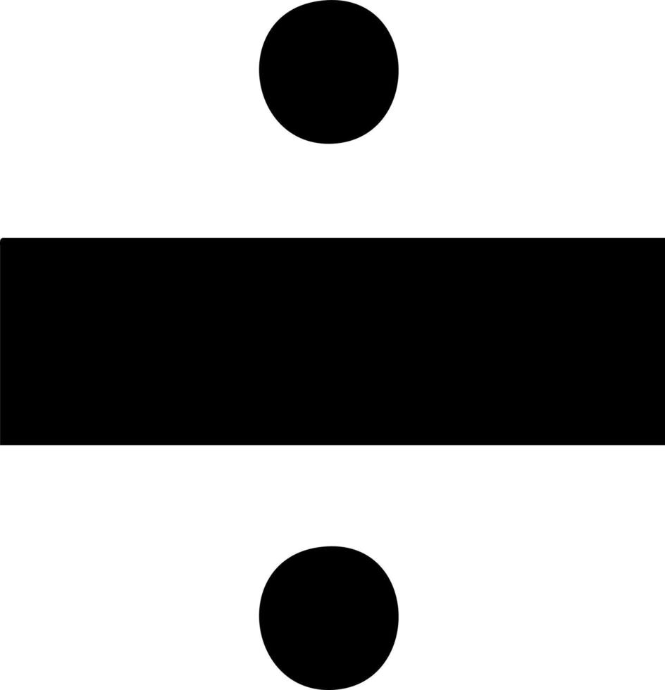 flat symbol division symbol vector