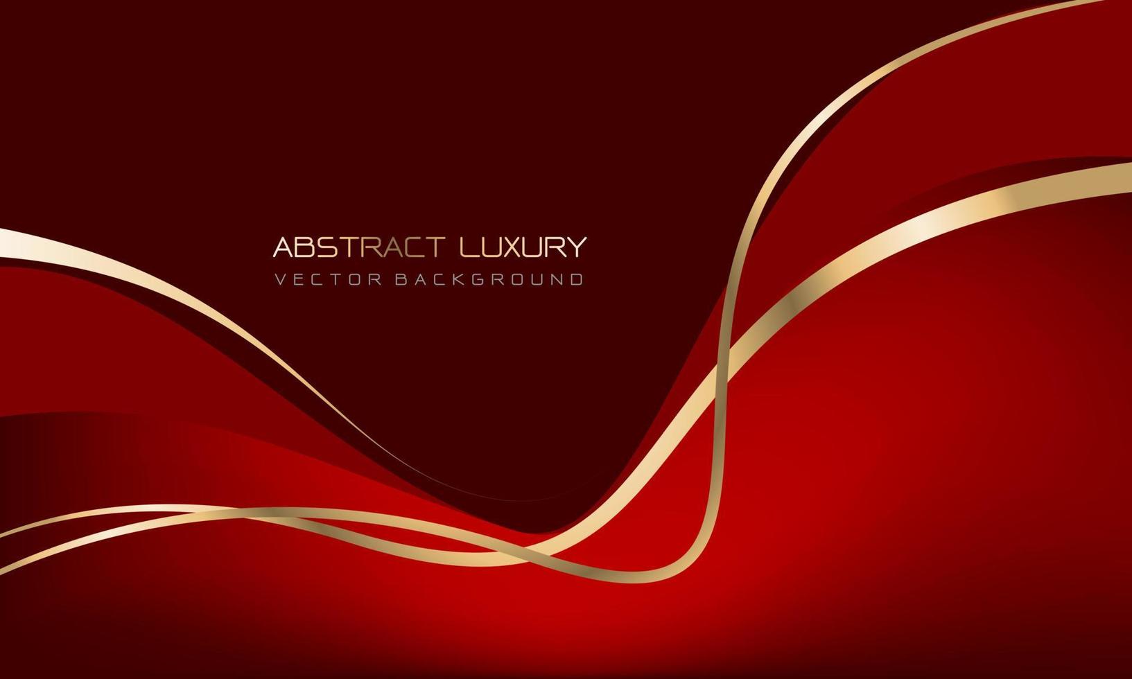 Abstract luxury red gold lines curve on design modern background vector