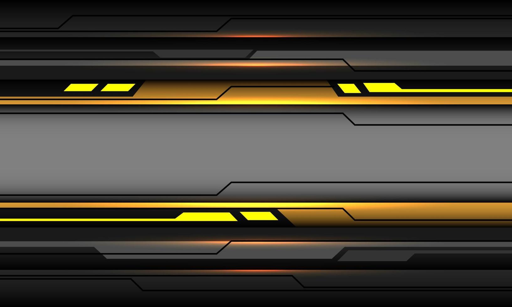 Abstract yellow grey black metallic overlap cyber shadow geometric design modern luxury futuristic technology background vector
