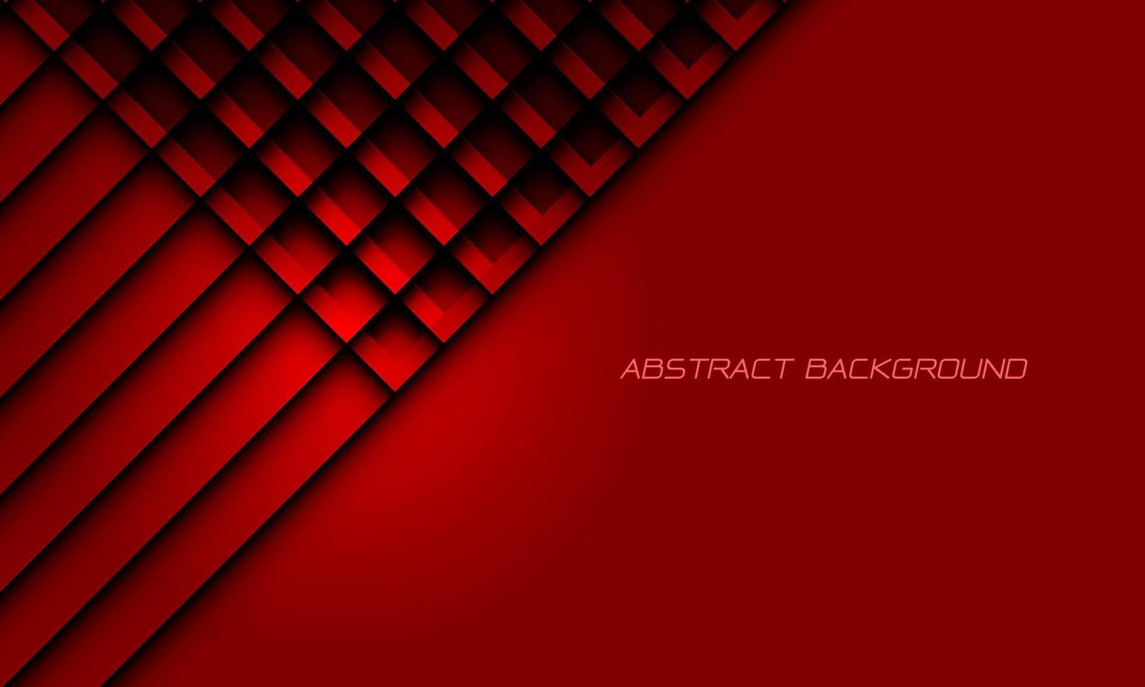 Abstract red squares pattern black shadow geometric with blank space